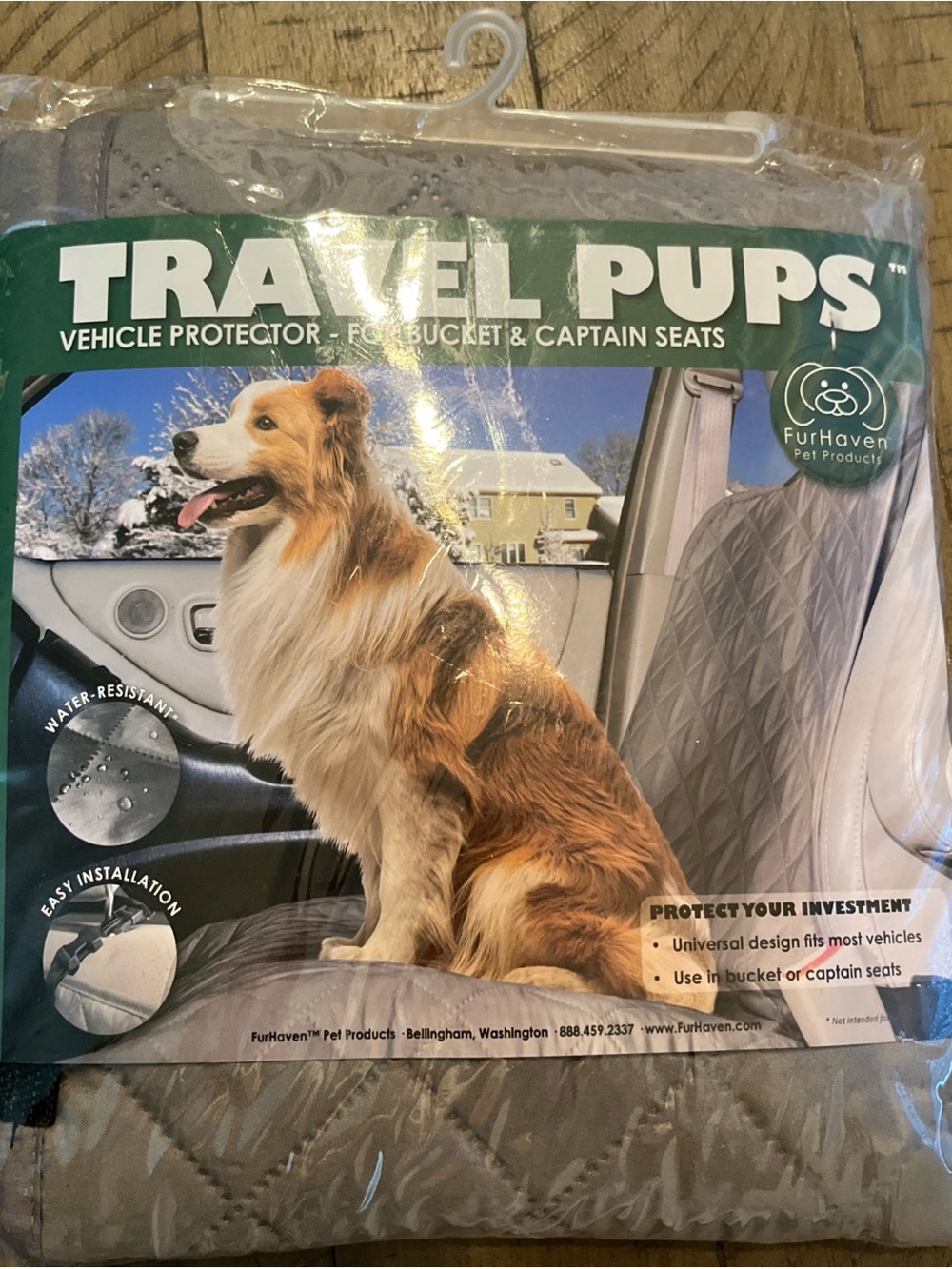 Travel Pups Gray Vehicle Seat Protector for Dogs